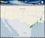 Tropical Depression  forecast track map as of National Hurricane Center discussion number 2