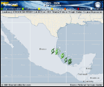 Tropical Depression Two forecast track map as of National Hurricane Center discussion number 2