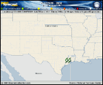Tropical Depression  forecast track map as of National Hurricane Center discussion number 19