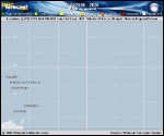 Tropical Depression  forecast track map as of National Hurricane Center discussion number 5