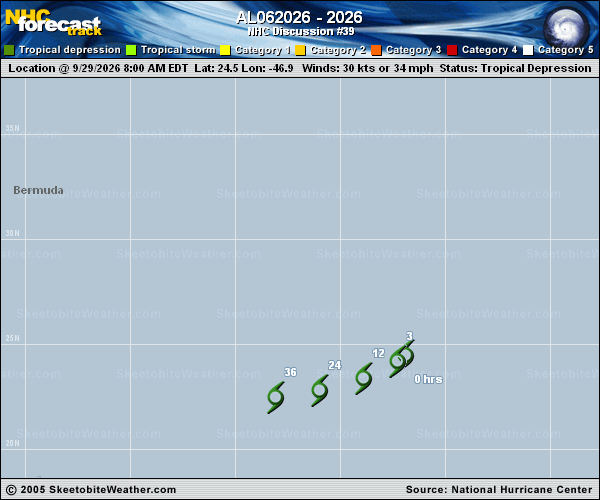Latest National Hurricane Center Forecast Track Map