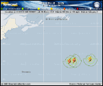 Hurricane Gabrielle forecast track map as of National Hurricane Center discussion number 31