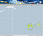 Hurricane Gabrielle forecast track map as of National Hurricane Center discussion number 34