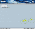 Hurricane Gabrielle forecast track map as of National Hurricane Center discussion number 35