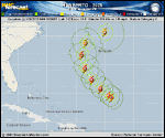 Hurricane Humberto forecast track map as of National Hurricane Center discussion number 17
