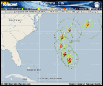 Hurricane Humberto forecast track map as of National Hurricane Center discussion number 20