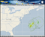 Hurricane Humberto forecast track map as of National Hurricane Center discussion number 26