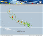 Tropical Storm Humberto forecast track map as of National Hurricane Center discussion number 5