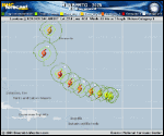 Hurricane Humberto forecast track map as of National Hurricane Center discussion number 8
