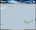 Tropical Storm Hanna forecast track map as of National Hurricane Center discussion number 6