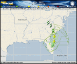 Hurricane Ian forecast track map as of National Hurricane Center discussion number 15