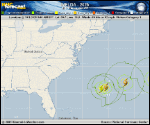 Hurricane Imelda forecast track map as of National Hurricane Center discussion number 21