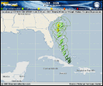 Tropical Depression Nine forecast track map as of National Hurricane Center discussion number 4