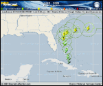 Tropical Depression Nine forecast track map as of National Hurricane Center discussion number 7