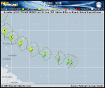 Tropical Storm Jerry forecast track map as of National Hurricane Center discussion number 2