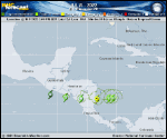 Hurricane Julia forecast track map as of National Hurricane Center discussion number 11