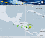 Hurricane Julia forecast track map as of National Hurricane Center discussion number 12