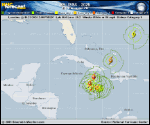Hurricane Melissa forecast track map as of National Hurricane Center discussion number 19