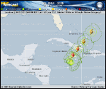 Hurricane Melissa forecast track map as of National Hurricane Center discussion number 25