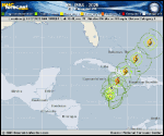 Hurricane Melissa forecast track map as of National Hurricane Center discussion number 26