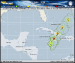 Hurricane Melissa forecast track map as of National Hurricane Center discussion number 27