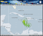 Tropical Storm Melissa forecast track map as of National Hurricane Center discussion number 2