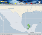 Tropical Storm Karl forecast track map as of National Hurricane Center discussion number 12
