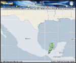 Tropical Storm Karl forecast track map as of National Hurricane Center discussion number 13
