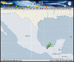 Tropical Depression Karl forecast track map as of National Hurricane Center discussion number 15
