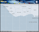 Tropical Storm Karl forecast track map as of National Hurricane Center discussion number 1