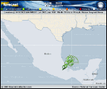 Tropical Storm Karl forecast track map as of National Hurricane Center discussion number 3