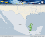 Tropical Storm Karl forecast track map as of National Hurricane Center discussion number 5