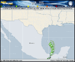 Tropical Storm Karl forecast track map as of National Hurricane Center discussion number 9