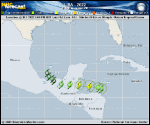 Tropical Storm Lisa forecast track map as of National Hurricane Center discussion number 11