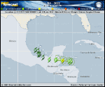 Hurricane Lisa forecast track map as of National Hurricane Center discussion number 12