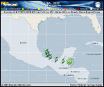 Tropical Storm Lisa forecast track map as of National Hurricane Center discussion number 15