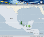 Tropical Depression Lisa forecast track map as of National Hurricane Center discussion number 16