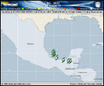 Tropical Depression Lisa forecast track map as of National Hurricane Center discussion number 17