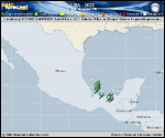 Tropical Depression Lisa forecast track map as of National Hurricane Center discussion number 19