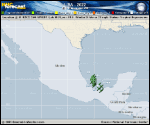 Tropical Depression Lisa forecast track map as of National Hurricane Center discussion number 20