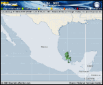 Tropical Depression Lisa forecast track map as of National Hurricane Center discussion number 21
