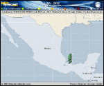 Tropical Depression Lisa forecast track map as of National Hurricane Center discussion number 22