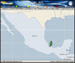 Tropical Depression Lisa forecast track map as of National Hurricane Center discussion number 23