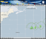 Tropical Storm Martin forecast track map as of National Hurricane Center discussion number 1