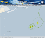 Hurricane Martin forecast track map as of National Hurricane Center discussion number 6