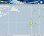 Hurricane Martin forecast track map as of National Hurricane Center discussion number 8