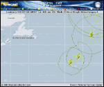 Hurricane Martin forecast track map as of National Hurricane Center discussion number 9