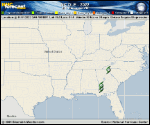 Tropical Depression Nicole forecast track map as of National Hurricane Center discussion number 18