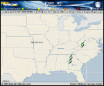 Tropical Depression  forecast track map as of National Hurricane Center discussion number 19
