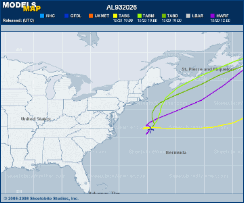 Atlantic Tropical Investigation Area AL932026 Model Map